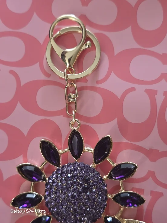 Beautiful Flower Bag Charm/ Keychain NEW - Picture 11 of 15